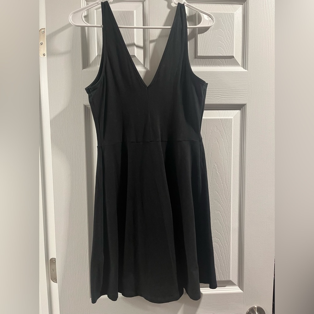 Black Sleeveless A-line Dress - Express Size M